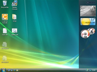 i-Catcher Gadget running on Windows Vista sidebar